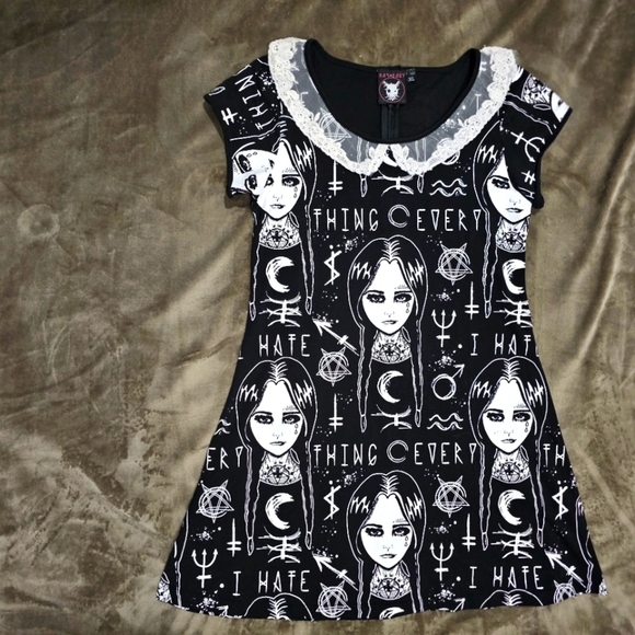 Rat Baby Occult Gothic Dress | “I Hate Everything” | Size XL | Rare Find | EUC - Picture 14 of 17